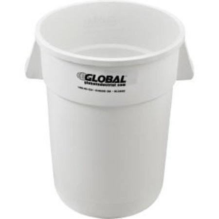 GLOBAL EQUIPMENT Plastic Trash Can - 44 Gallon White XDW-44WH